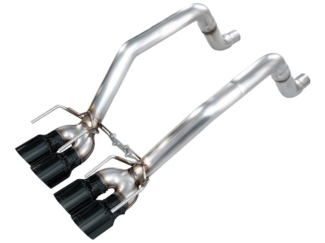 3020-43662 – AWE Exhaust System Kit, Stainless Steel Without Muffler Single Exhaust With Quad Outlet Rear Exit Diamon...